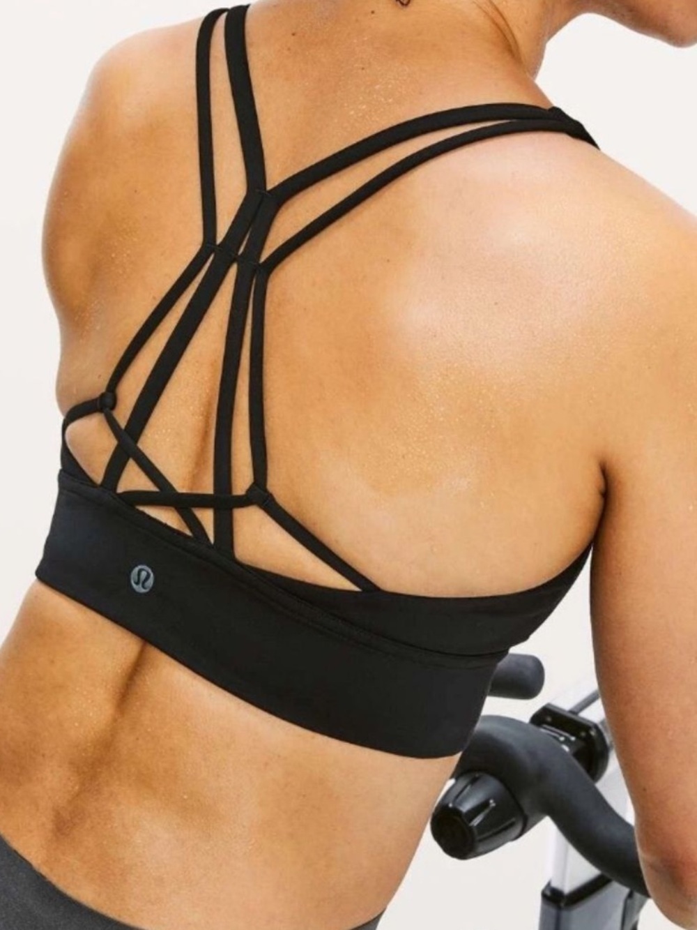 LULULEMON Ride & Reflect Black Sports Bra Top